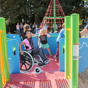 wheelchair accessible playground structure