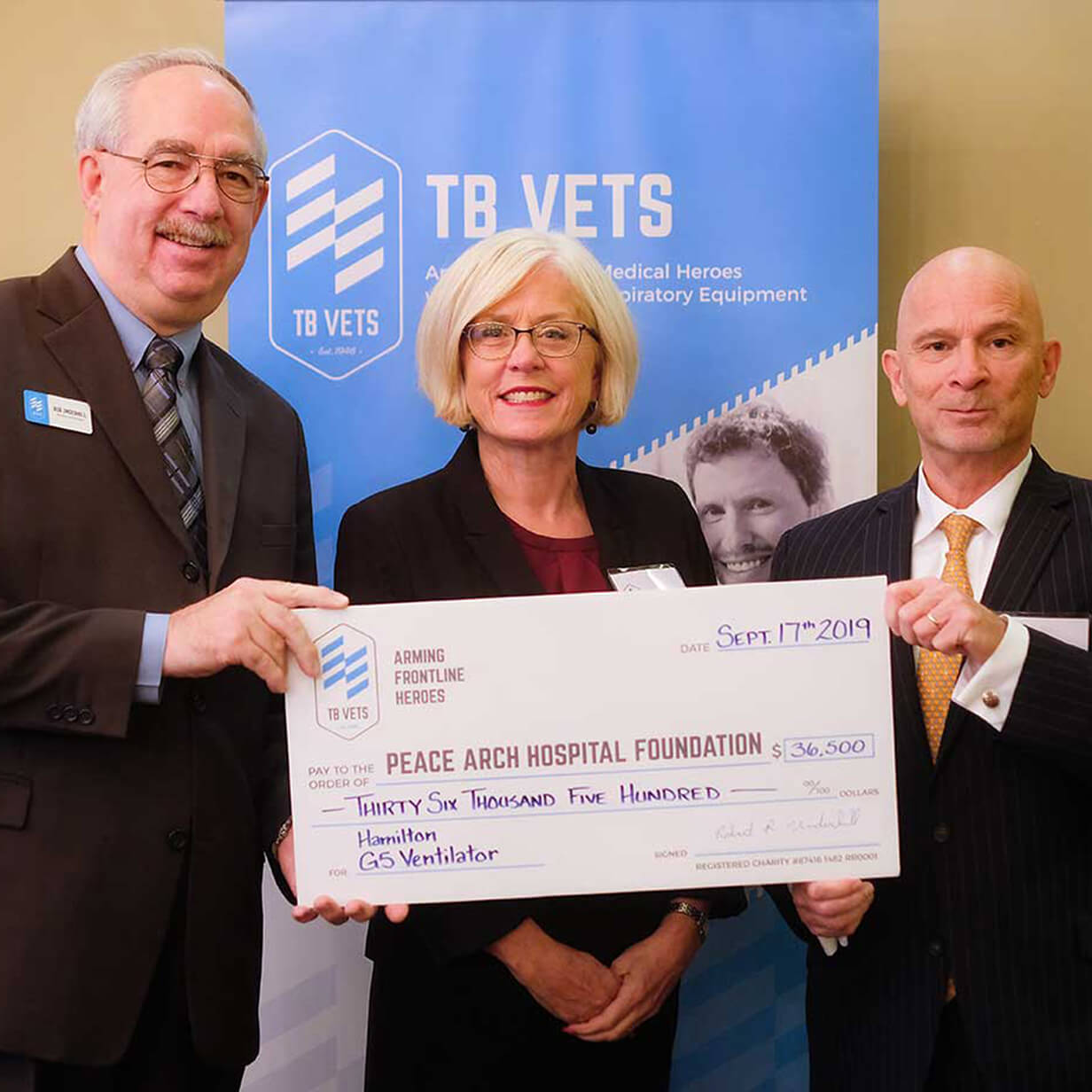 TB Vets Pledges $73,000 to Peace Arch Hospital Foundation