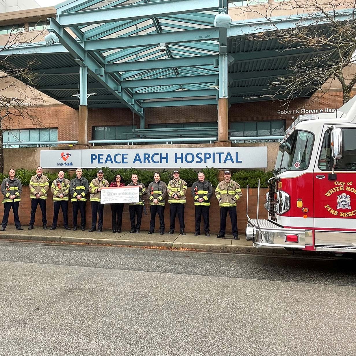 Surrey and White Rock Firefighters band together to make $35,000 donation to mental health care
