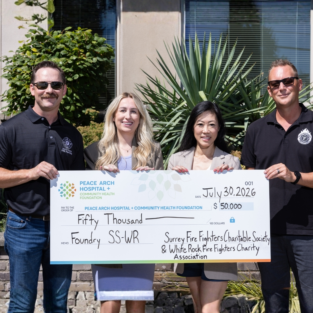 Local Firefighters Join Forces with $50,000 Gift to Support Foundry South Surrey-White Rock